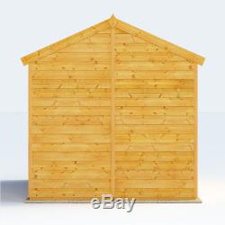 12x6 Overlap Garden Wooden Shed Windowless Double Door Apex Roof & Felt 12FT 6FT