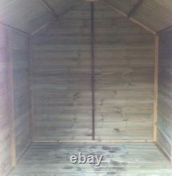 12x6 Tanalised Wooden Apex Garden Shed T&G Throughout Hut Pressure Treated Store