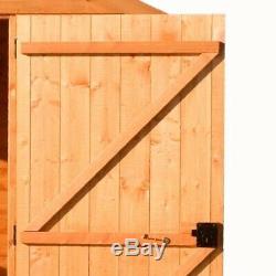 12x6 Wooden Modular Tongue & Groove Apex Garden Shed Single Door 6 Windows