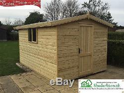 12x8 Apex Wooden Garden Shed Tanalised 16mm T&G Heavy Duty Tanalised
