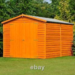 12x8 Overlap Double Door No windows Garden Storage Outdoor Wooden Shed