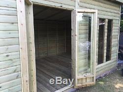 12x8'Statesman Mancave' Heavy Duty Wooden Garden Shed/Workshop/Summerhouse