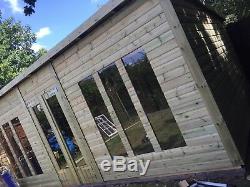 12x8'Statesman Mancave' Heavy Duty Wooden Garden Shed/Workshop/Summerhouse D&F