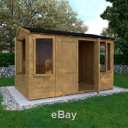 12x8 Wooden Garden Shed Premium Heavy Duty T&G Shiplap Workshop Outdoor Storage