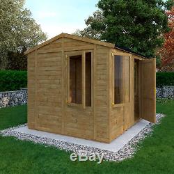 12x8 Wooden Garden Shed Premium Heavy Duty T&G Shiplap Workshop Outdoor Storage