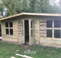 12x8 heavy duty SUMMERHOUSE 22M bespoke garden shed workshop studio FREE INSTALL