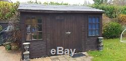 13x12 FT (4m x 3.65m) Large Garden Summer House, Bar, Wooden Shed