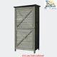 142 cm Tall Shabby Wooden Outdoor Slim Garden Shed Tool Storage Cabinet Cupboard