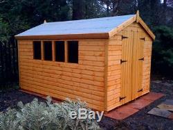 14x8 Or 16x6 Wooden Garden Shed 13mm T/g 2x2 Cls Frame 1 Thick Floor