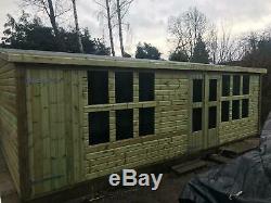 14x10'Frederick' Heavy Duty Wooden Garden Summerhouse/Shed/Workshop/Garage