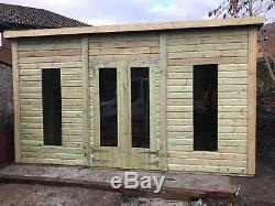 14x12'Don Morris Summerhouse' Heavy Duty Wooden Garden Shed/Summerhouse