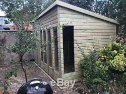 14x12'Don Morris Summerhouse' Heavy Duty Wooden Garden Shed/Summerhouse