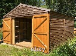14x14 Large Garden Shed Heavy Duty Pressure Treated Tool Bike Storage building