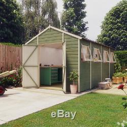 14x6 Second Factory Pressure Treated Hobbyist Apex Windowed Garden Shed