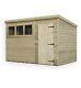 14x7 Garden Shed Shiplap Pent Tanalised Windows Pressure Treated Door Right