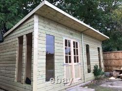 14x8'Bernard Garden Room' Heavy Duty Wooden Garden Shed/Summerhouse
