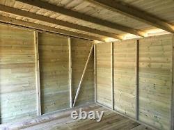 14x8'Dartford Summer Shed' Wooden Garden Room/Summerhouse Heavy Duty Tanalised