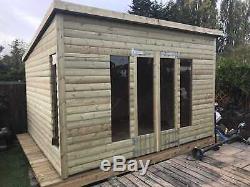 14x8'Don Morris' Wooden Garden Room Summerhouse-Studio-Shed Heavy Duty Bespoke