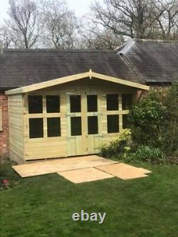 14x8'Lydian Summerhouse' Heavy Duty Tanalised Wooden Garden Shed/Summerhouse