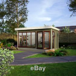 14x8 Pent Offset Evolution Insulated Composite Cladding Garden Shed Garden Room