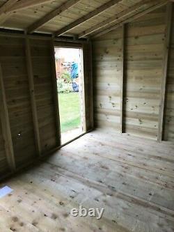 14x8'Whitefield' Wooden Garden Shed/Workshop/Garage Heavy Duty Tanalised