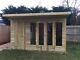 14x8'Wooden Garden Flat Roof Shed House/4'Wide Double Door and a Single Door