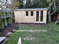 14x8 summerhouse garden room shed workshop log cabin combi shed man cave apex