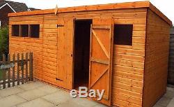14x8heavy Duty Pent Garden Storage Shed Quality Timber Fully Assembled New