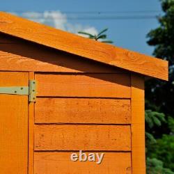 15x10 WOODEN SHED DOUBLE DOOR APEX ROOF WINDOWLESS GARDEN WORKSHOP BUILDING 15ft