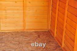 15x10 WOODEN SHED DOUBLE DOOR APEX ROOF WINDOWLESS GARDEN WORKSHOP BUILDING 15ft