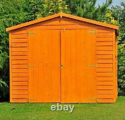 15x10 WOODEN SHED DOUBLE DOOR APEX ROOF WINDOWLESS GARDEN WORKSHOP BUILDING 15ft