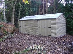 16 x 10 HEAVY DUTY SHED PRESSURE TREATED TANALISED WORK SHOP GARDEN SHED