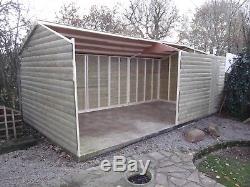 16 x 10 HEAVY DUTY SHED PRESSURE TREATED TANALISED WORK SHOP GARDEN SHED