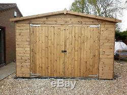 16 x 10 Heavy Duty Scampton t&g Wooden Garage Timber Workshop Garden Shed