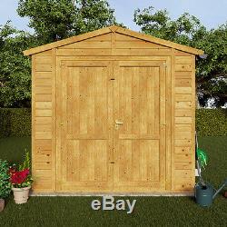16 x 8 Apex Wooden Garden Shed Tongue and Groove Cladding Double Door Workshop