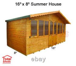 16 x 8 SUPREME SUMMER HOUSE LOG CABIN SHED TOP QUALITY GRADED WOODEN TIMBER
