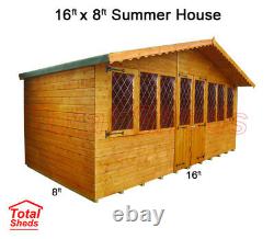 16 x 8 SUPREME SUMMER HOUSE LOG CABIN SHED TOP QUALITY GRADED WOODEN TIMBER