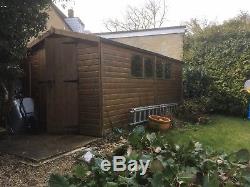 16ft x 8ft Garden shed and base