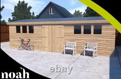 16x10'Drummond' Wooden Garden Shed/Workshop/Garage Heavy Duty Tanalised Storage