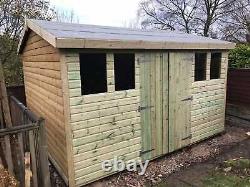 16x10'Drummond' Wooden Garden Shed/Workshop/Garage Heavy Duty Tanalised Storage