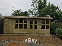 16x10'Frederick' Heavy Duty Wooden Garden Summerhouse/Shed/Workshop/Garage