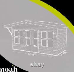 16x10'Lydian Summerhouse' Heavy Duty Wooden Garden Shed/Summerhouse