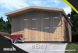 16x10'Swindon Garage' Heavy Duty Wooden Garden Shed/Workshop/Garage