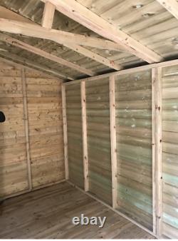 16x10'Whitefield Shed' Heavy Duty Wooden Garden Shed/Workshop/Garage Tanalised