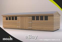 16x8'Don Marino' Heavy Duty Wooden Tanalised Garden Shed/Workshop/Garage