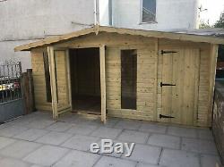 16x8 Garden Summer House Combi Shed 22mm Tanalised T&g Other Sizes Available