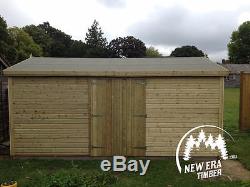 16x8 Heavy Duty'Olivia' Tanalised Apex Wooden Garden Shed, Sheds, Workshop