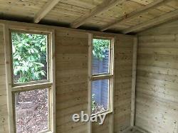 16x8'Lydian Summerhouse' Heavy Duty Wooden Tanalised Garden Shed/Summerhouse