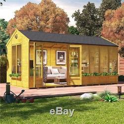 16x8 Ultimate Traditional Design Corner Summer House Outdoor Garden Wooden Shed