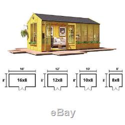 16x8 Ultimate Traditional Design Corner Summer House Outdoor Garden Wooden Shed